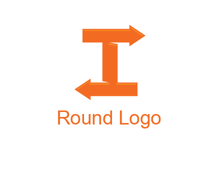letter I made of arrows logo