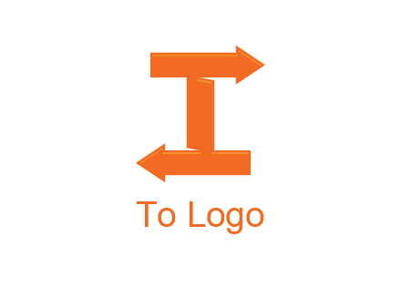 letter I made of arrows logo