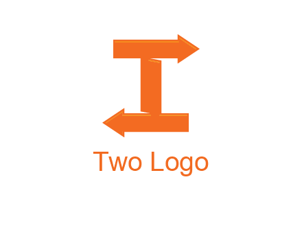 letter I made of arrows logo