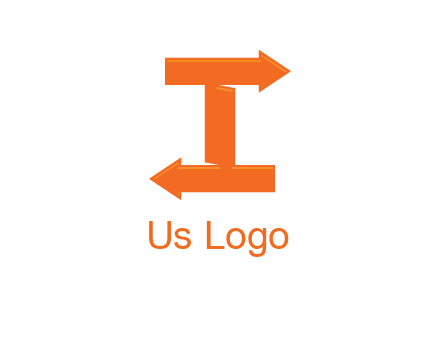 letter I made of arrows logo