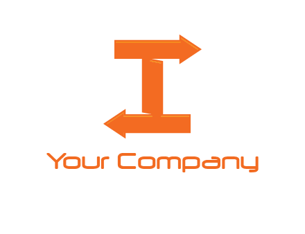 letter I made of arrows logo
