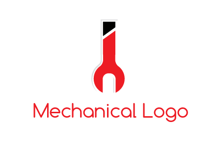letter i incorporated with open end wrench logo