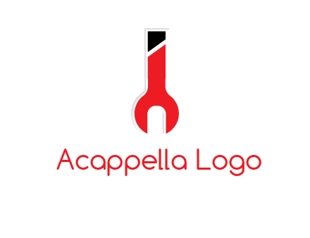 letter i incorporated with open end wrench logo