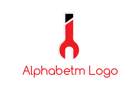 letter i incorporated with open end wrench logo