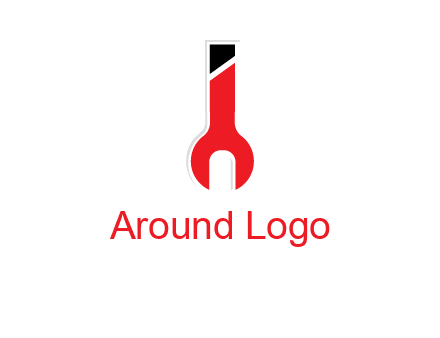 letter i incorporated with open end wrench logo