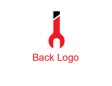 letter i incorporated with open end wrench logo