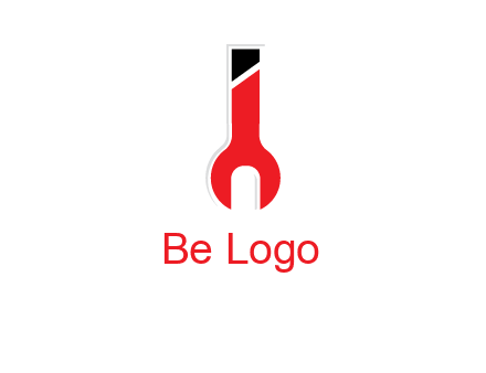 letter i incorporated with open end wrench logo
