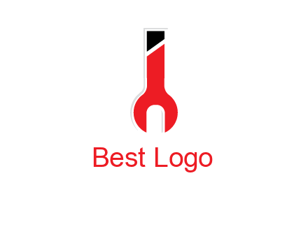 letter i incorporated with open end wrench logo