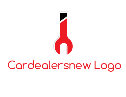 letter i incorporated with open end wrench logo