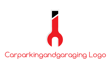 letter i incorporated with open end wrench logo