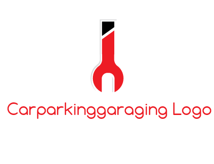letter i incorporated with open end wrench logo