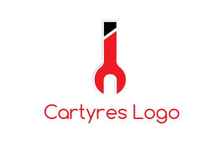letter i incorporated with open end wrench logo