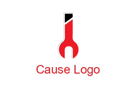 letter i incorporated with open end wrench logo
