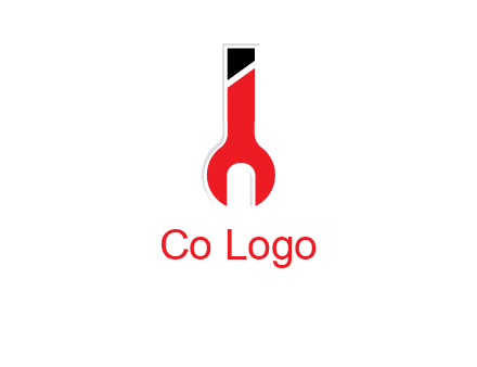 letter i incorporated with open end wrench logo