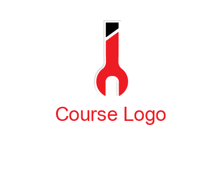 letter i incorporated with open end wrench logo