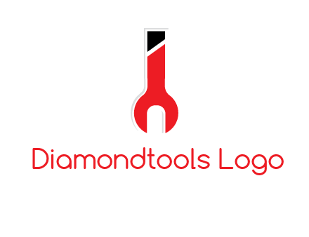 letter i incorporated with open end wrench logo