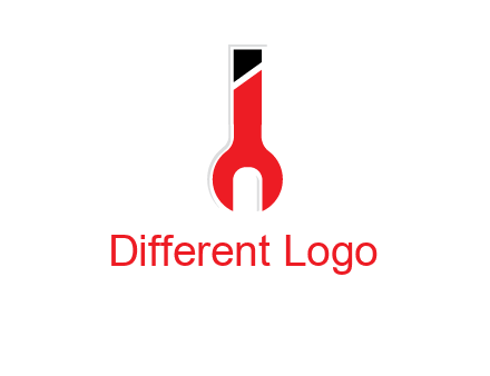 letter i incorporated with open end wrench logo