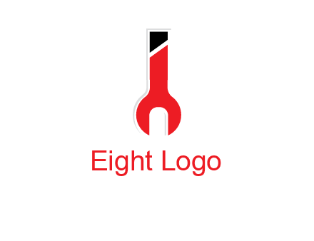 letter i incorporated with open end wrench logo