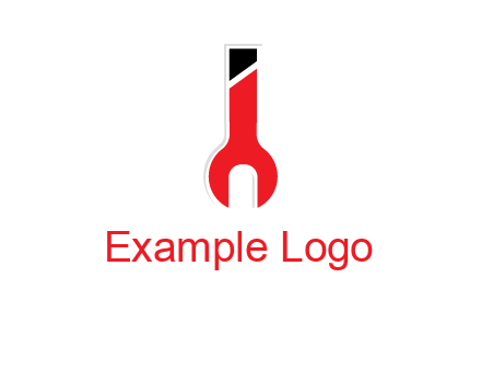 letter i incorporated with open end wrench logo