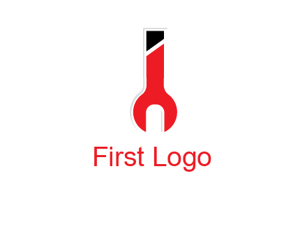 letter i incorporated with open end wrench logo