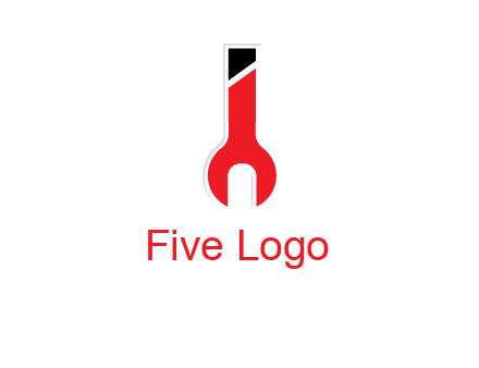 letter i incorporated with open end wrench logo