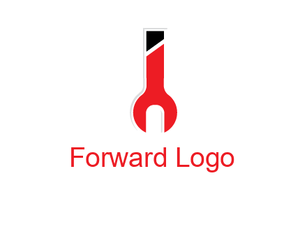 letter i incorporated with open end wrench logo