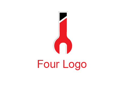 letter i incorporated with open end wrench logo