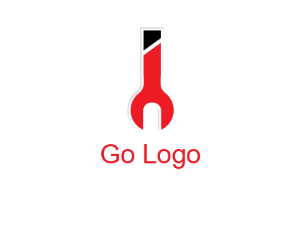 letter i incorporated with open end wrench logo