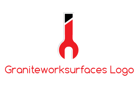 letter i incorporated with open end wrench logo