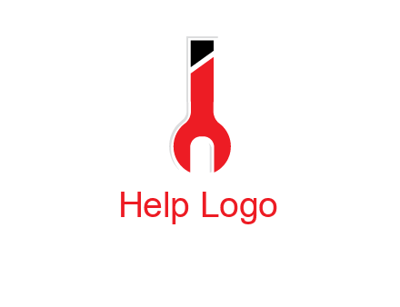 letter i incorporated with open end wrench logo