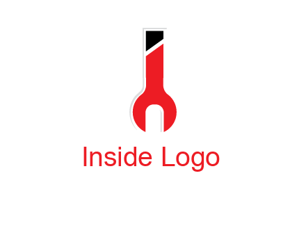 letter i incorporated with open end wrench logo