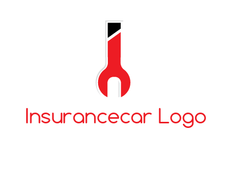 letter i incorporated with open end wrench logo