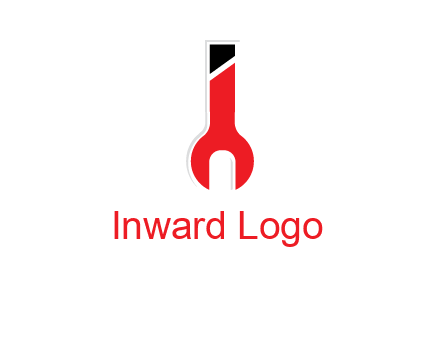 letter i incorporated with open end wrench logo