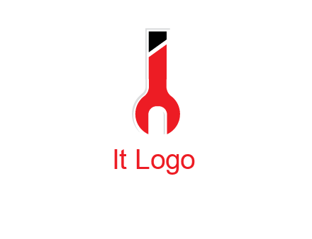 letter i incorporated with open end wrench logo