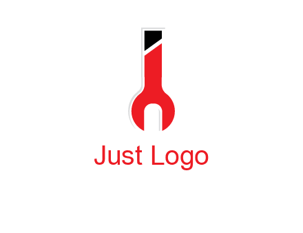 letter i incorporated with open end wrench logo