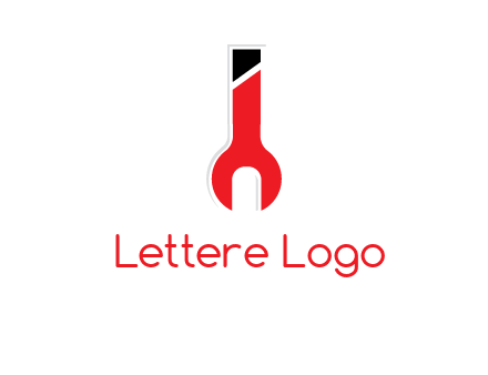 letter i incorporated with open end wrench logo