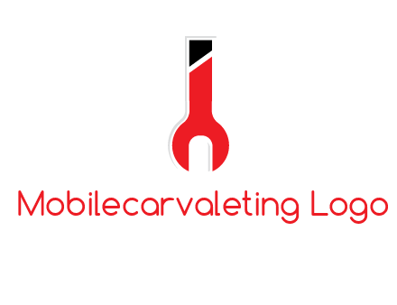 letter i incorporated with open end wrench logo