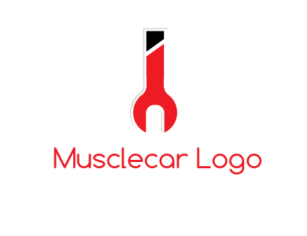 letter i incorporated with open end wrench logo