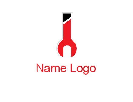 letter i incorporated with open end wrench logo
