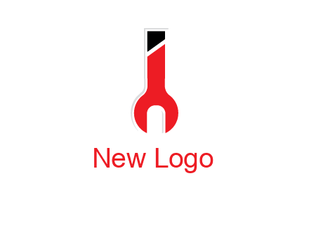 letter i incorporated with open end wrench logo