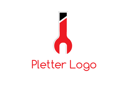 letter i incorporated with open end wrench logo