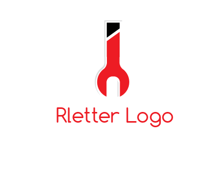 letter i incorporated with open end wrench logo