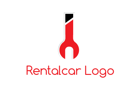 letter i incorporated with open end wrench logo