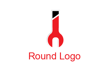 letter i incorporated with open end wrench logo
