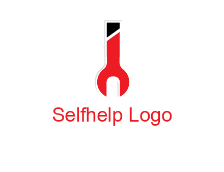 letter i incorporated with open end wrench logo