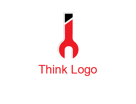 letter i incorporated with open end wrench logo