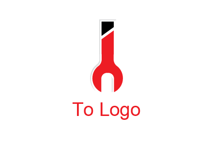 letter i incorporated with open end wrench logo