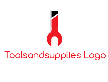 letter i incorporated with open end wrench logo