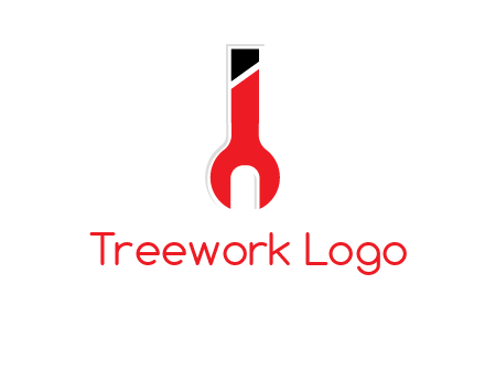 letter i incorporated with open end wrench logo