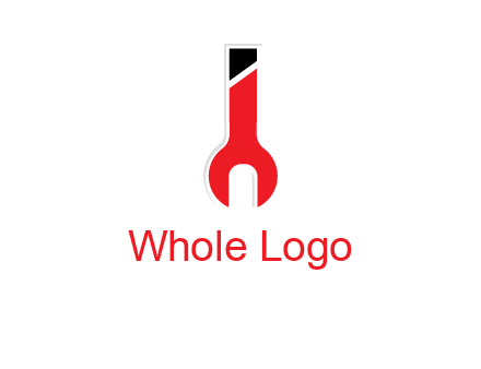 letter i incorporated with open end wrench logo